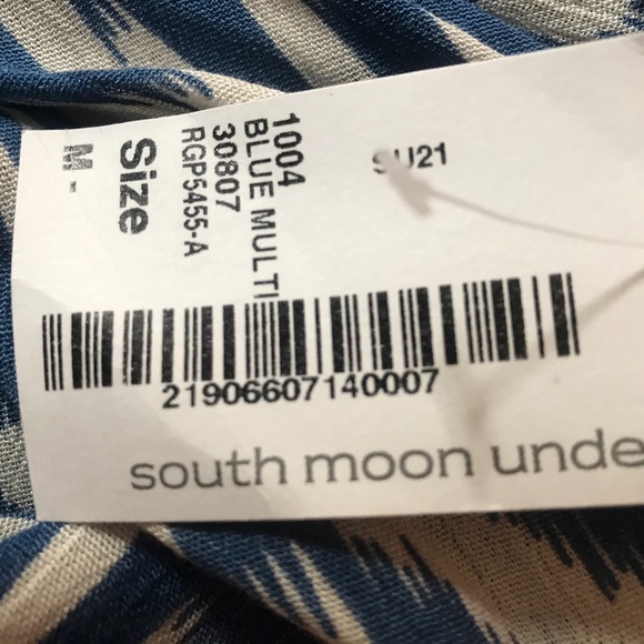 South Moon Under long halter dress Size M. NWT blue and white - Picture 4 of 5